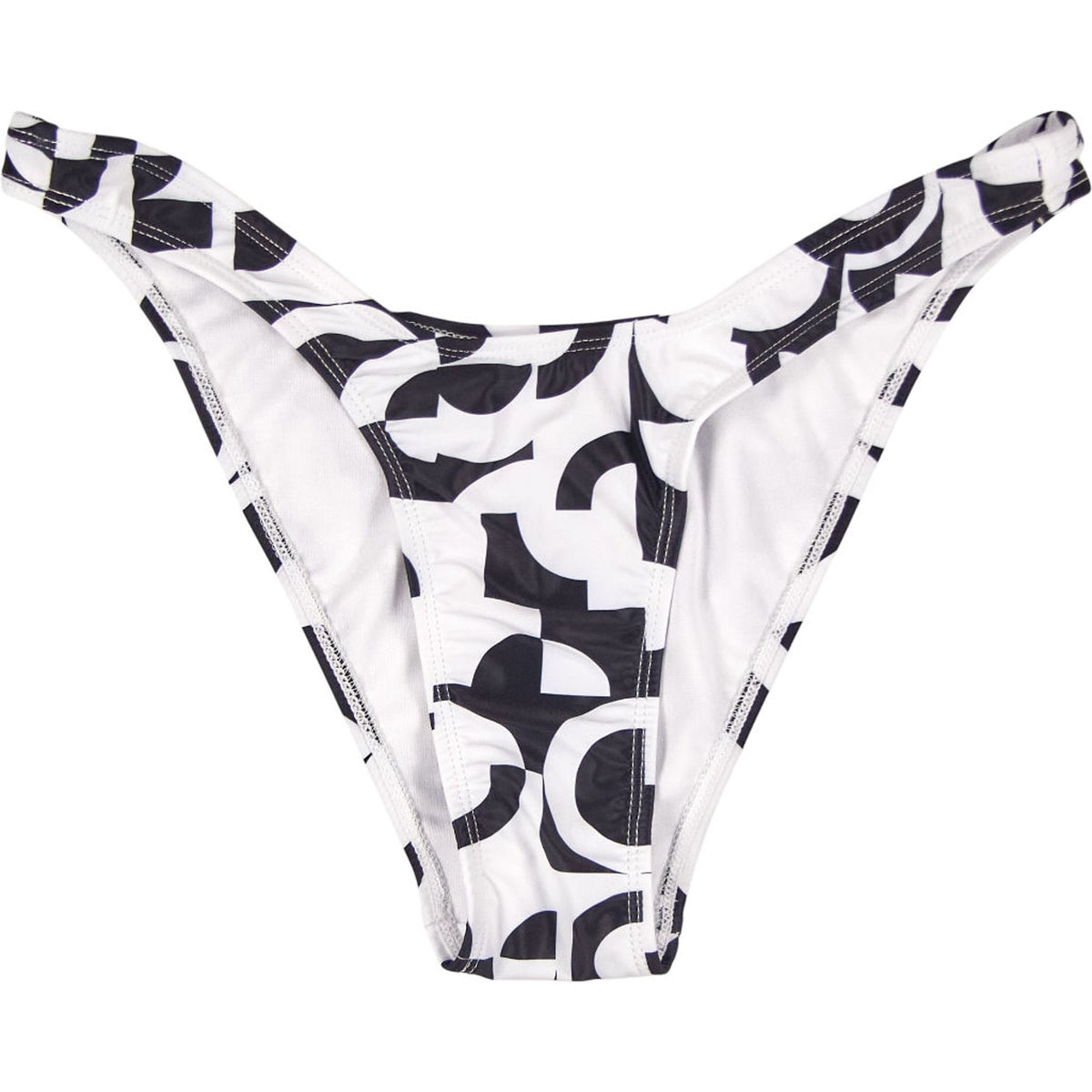 Motel Black White Farida Bikini Bottom