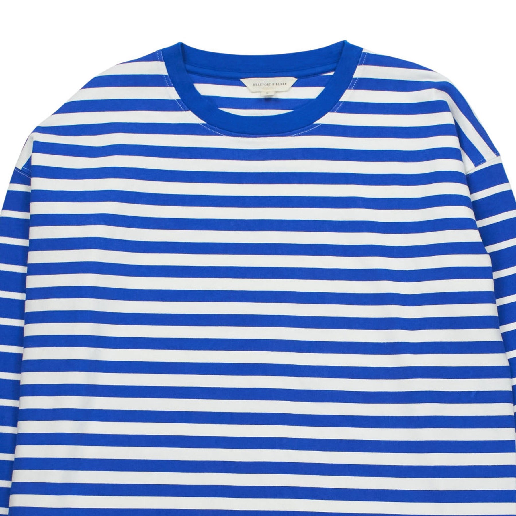 Beaufort & Blake Blue White Striped Long Sleeve Top