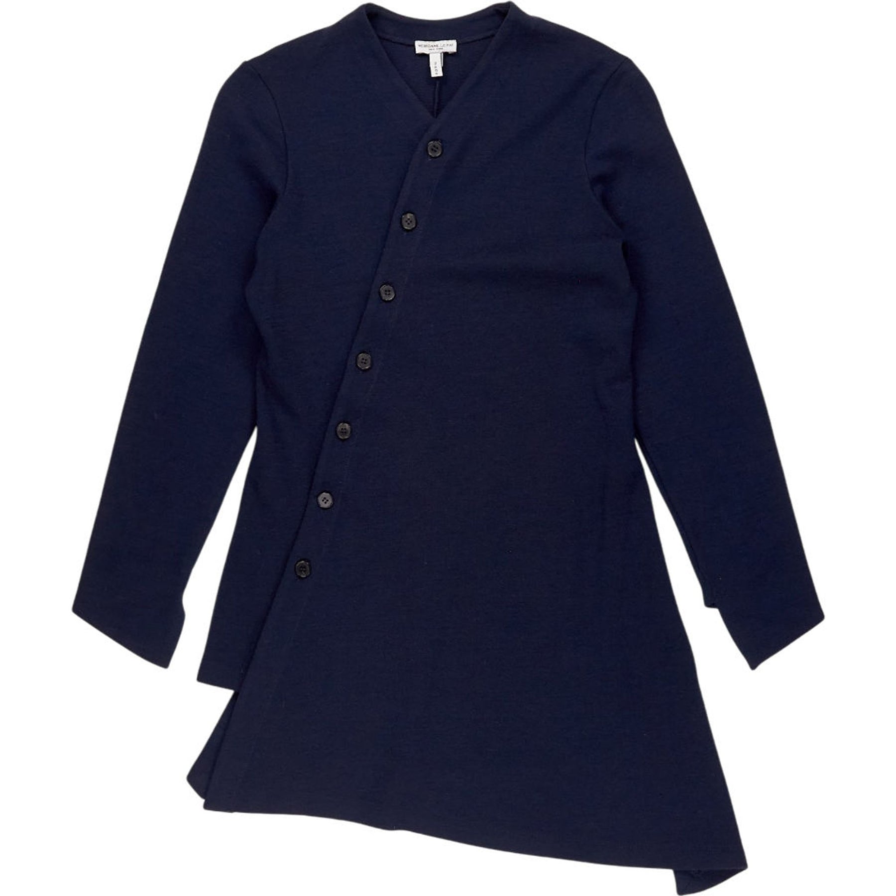 Morgane Le Fay Navy Asymmetric Wool Cardigan