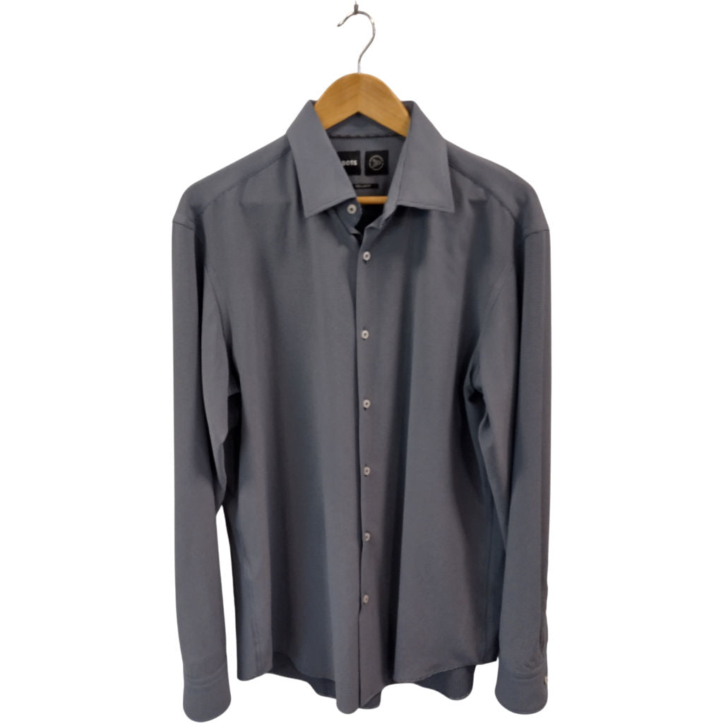 Boss Blue Grey Regular Fit Performance Shirt
