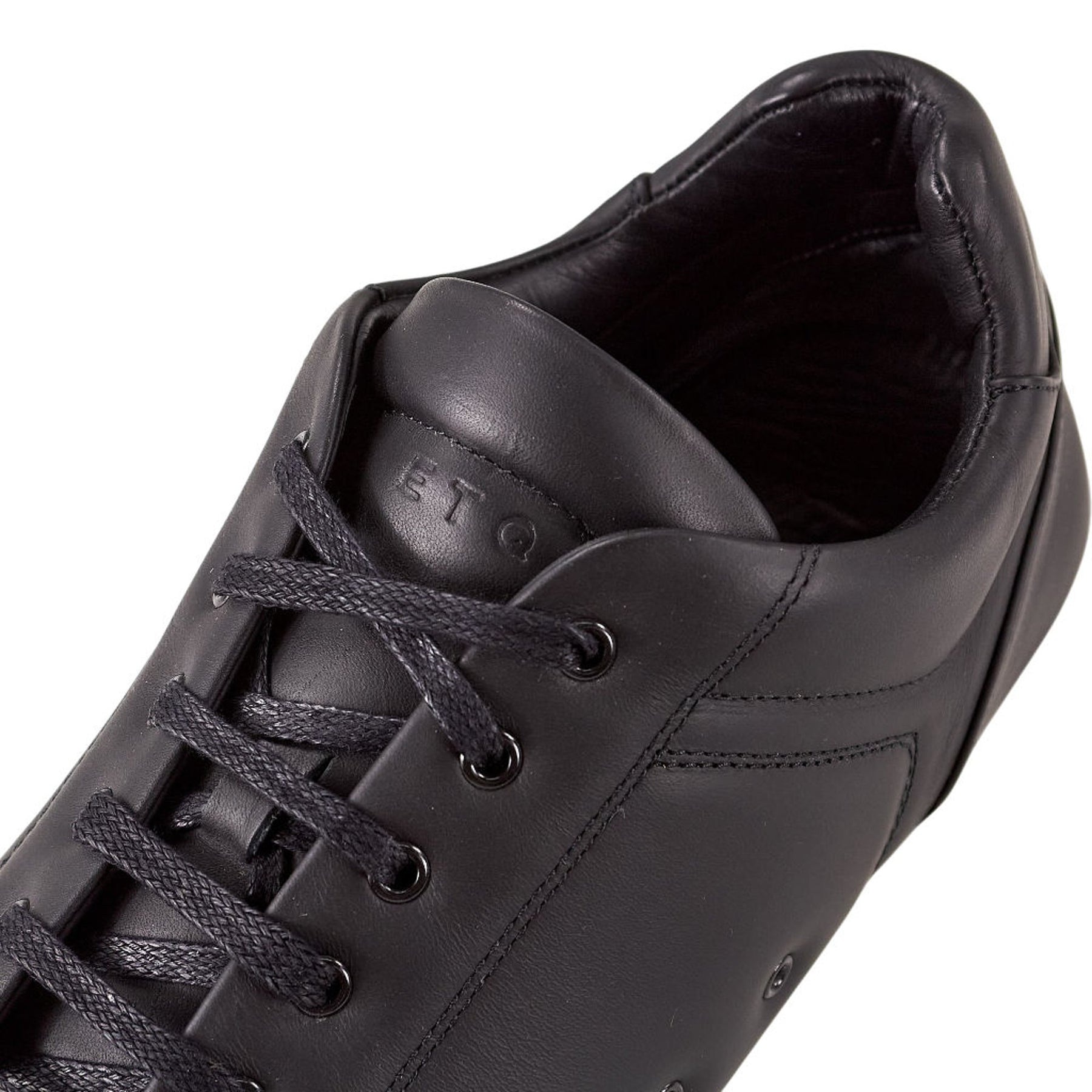 ETQ Black Low 4 Leather Trainers