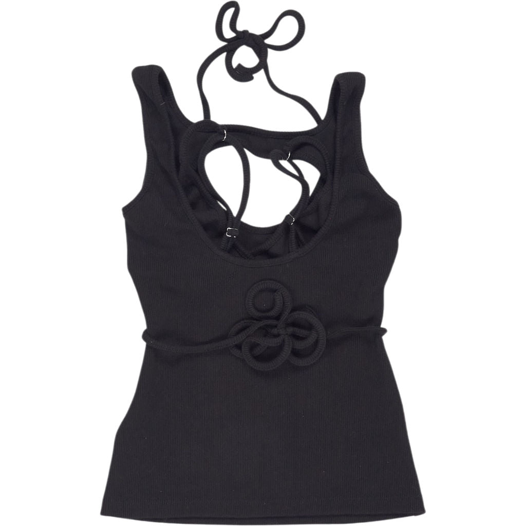 SRVC Black Strappy Halter Top