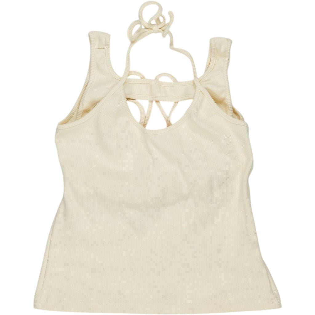 SRVC Cream Ribbed Tank Top
