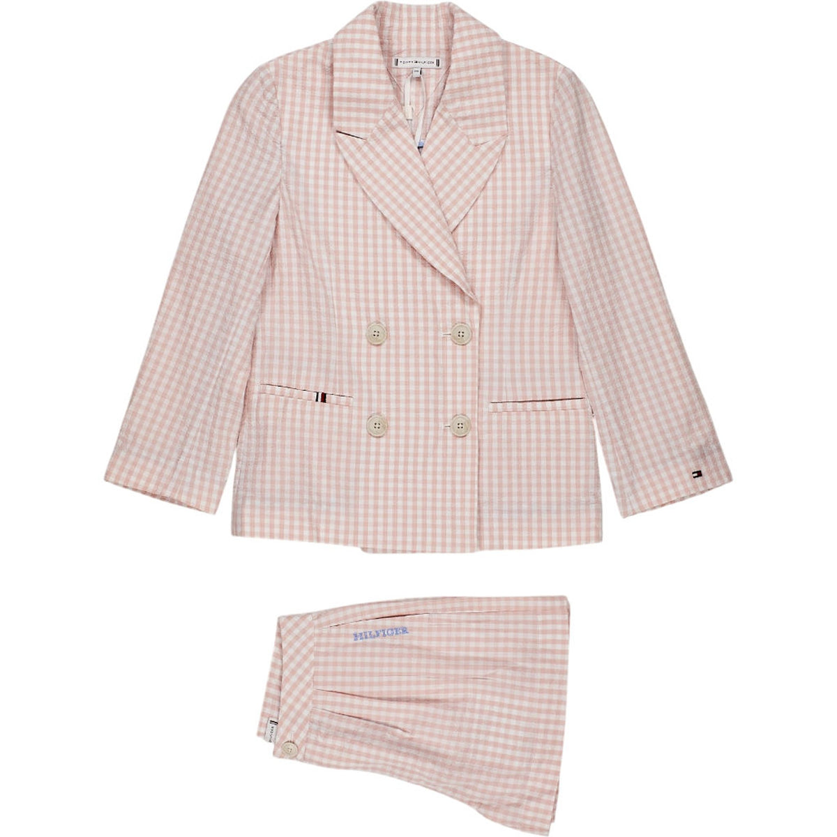 Tommy Hilfiger Pink Check Blazer and Shorts Set