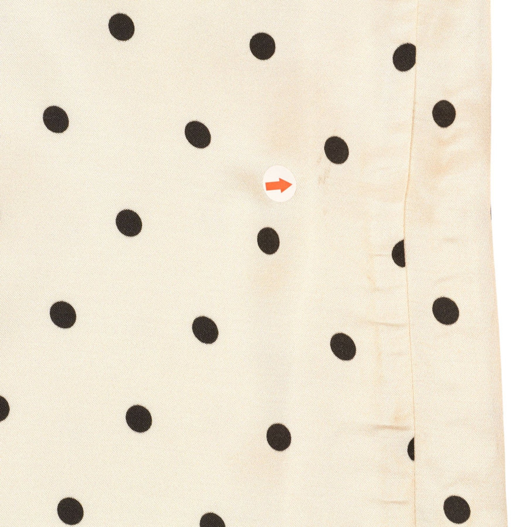 Mother of Pearl Beige Polka Dot Wide-Leg Trousers UK 12