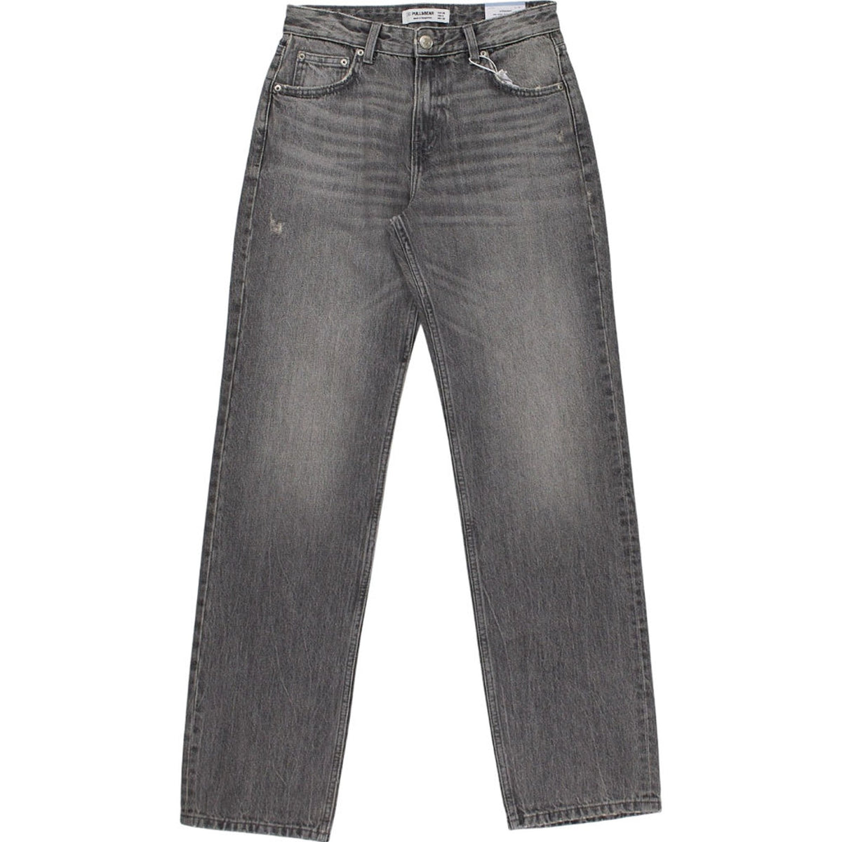 Pull & Bear Grey Straight Leg Jeans