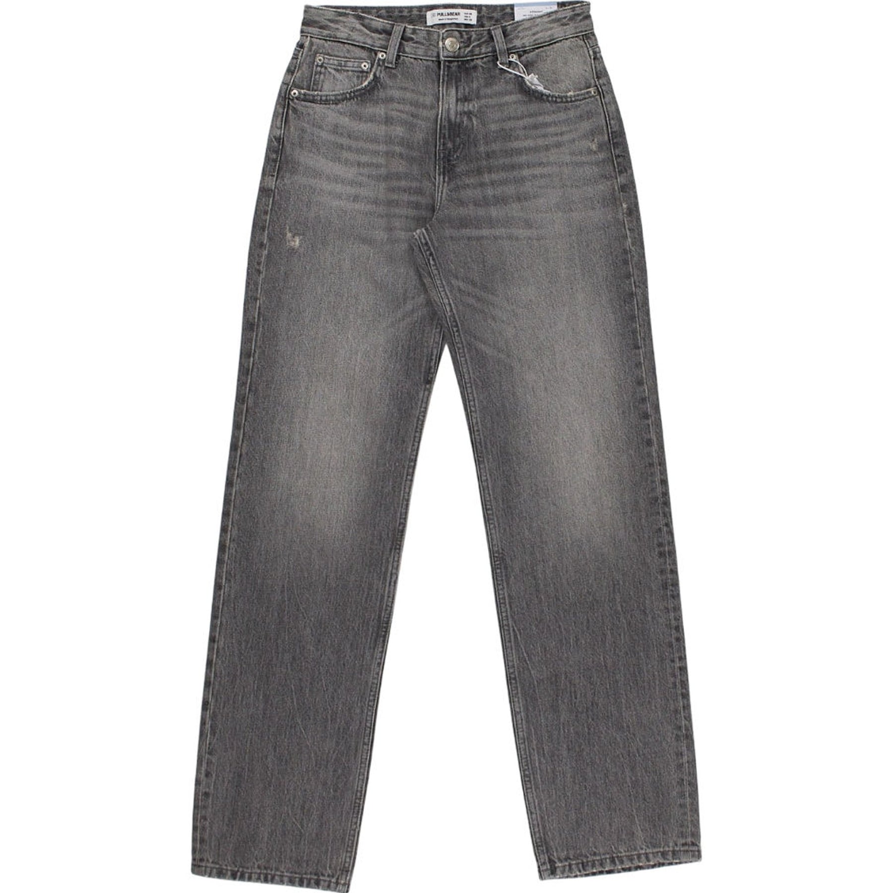 Pull&Bear Grey Straight Leg Jeans