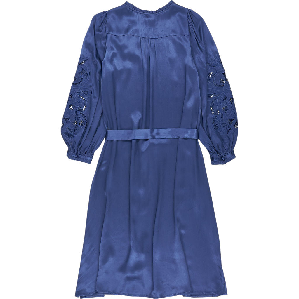 Wyse Teal Ciara Cutwork Sleeve Dress