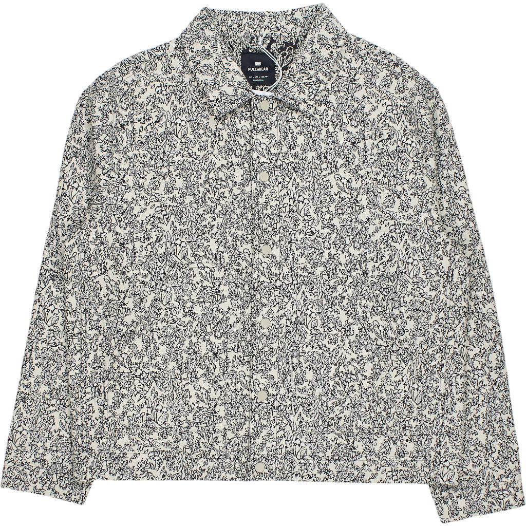 Pull & Bear Black Floral Print Jacket