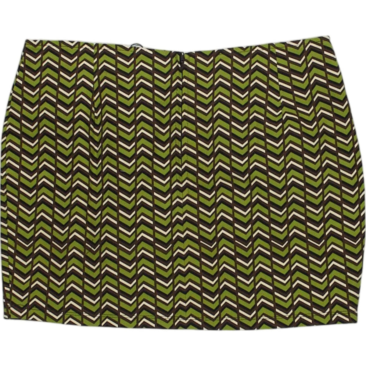 Motel Green Chevron Ima Skirt