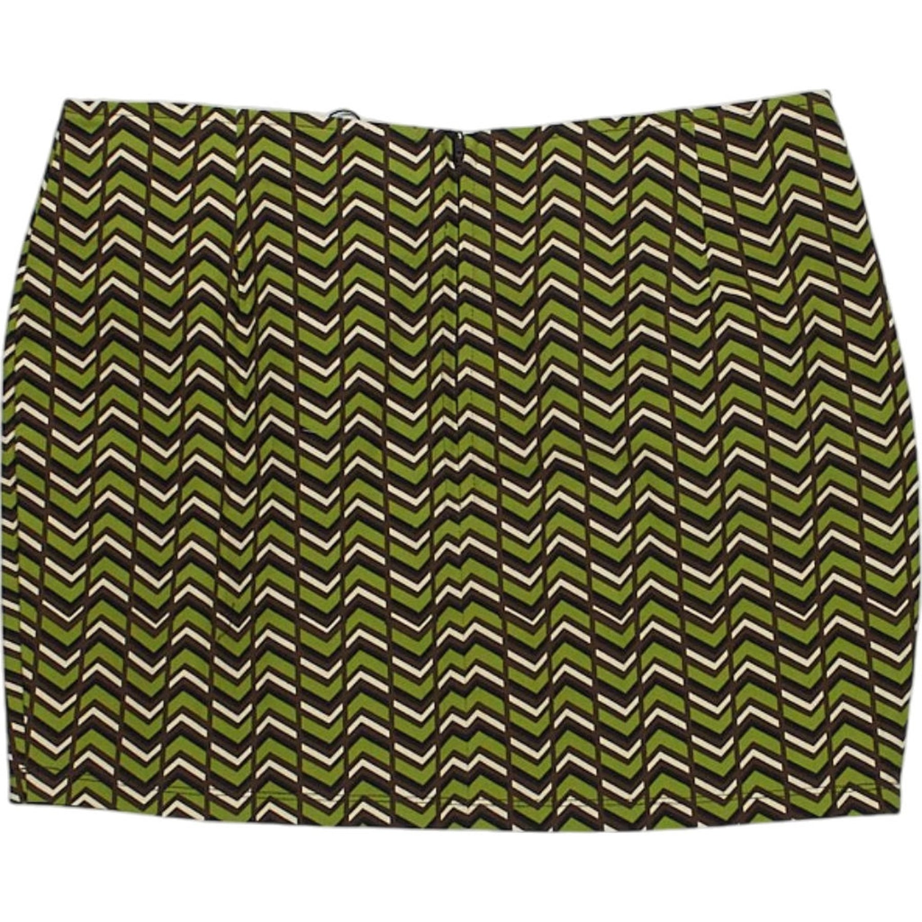 Motel Green Chevron Ima Skirt