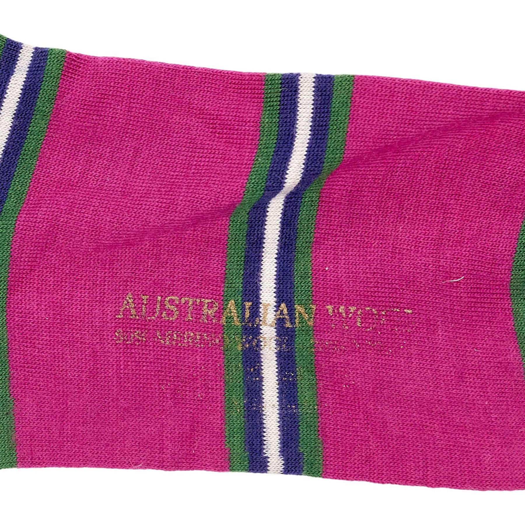 Australian Wools Pink Green Striped Socks