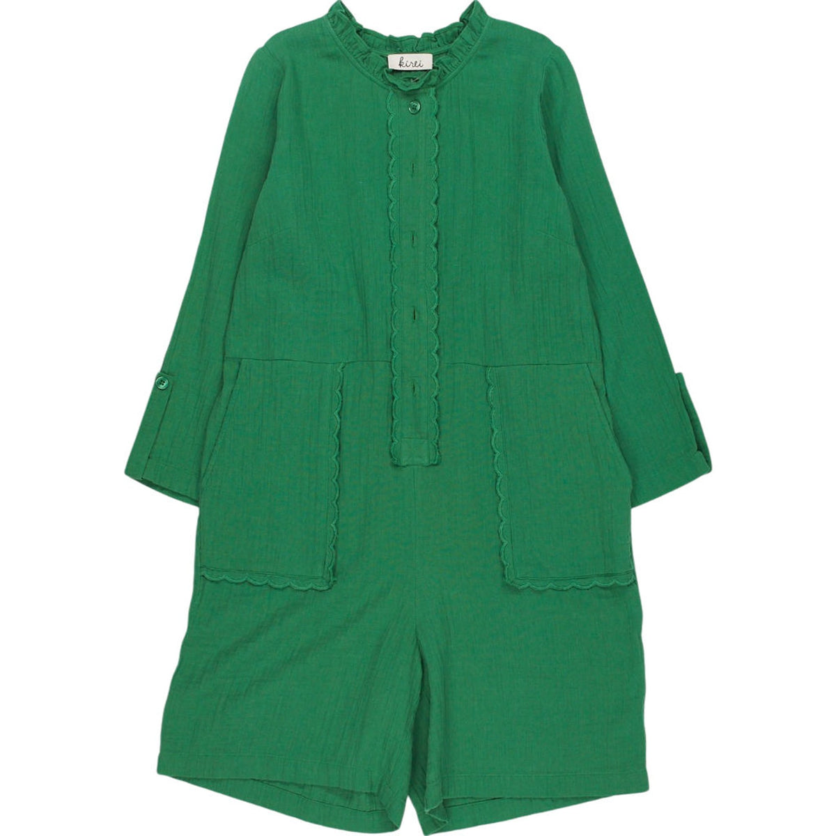 Kirei Green Cotton Jumpsuit