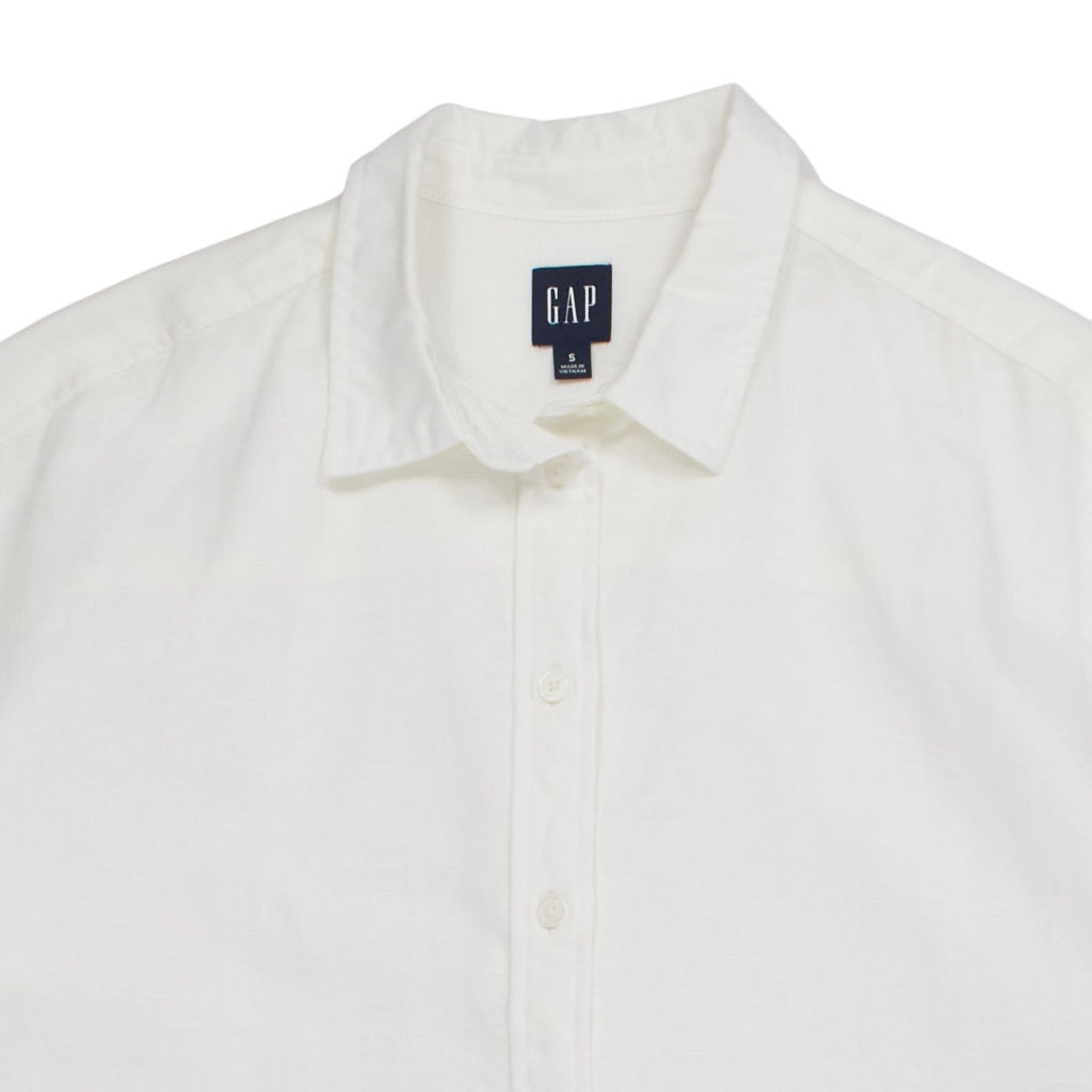 GAP White Short Sleeve Shirt Dress