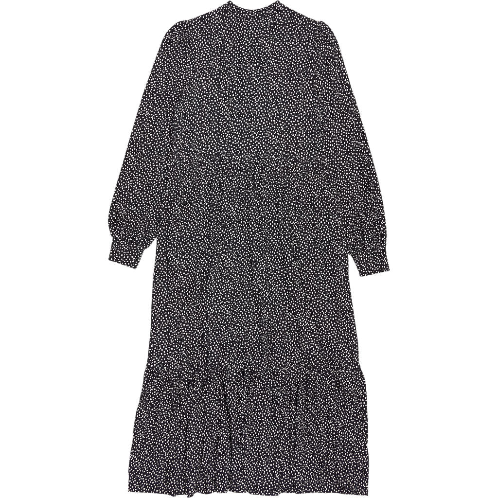 Baukjen Black Polka Dot Midi Dress