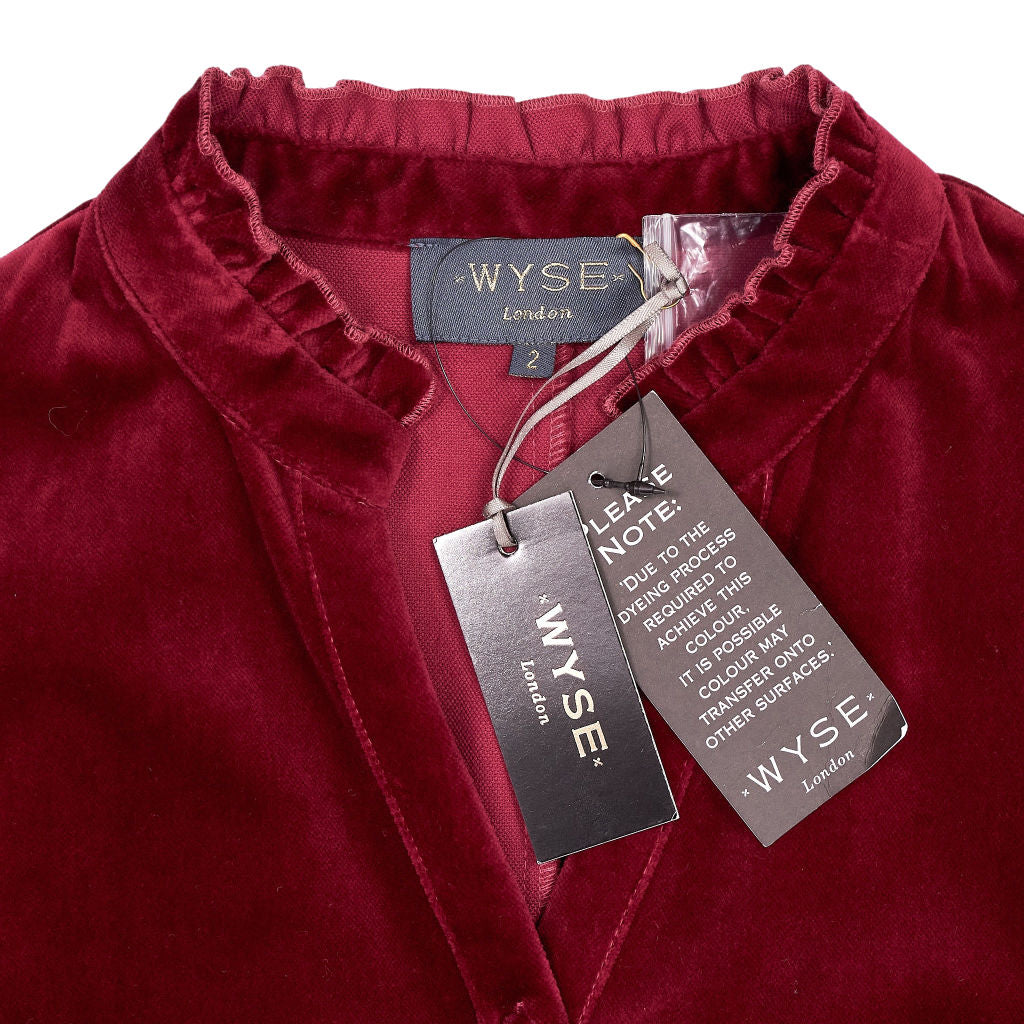 Wyse Burgundy Velvet Dress
