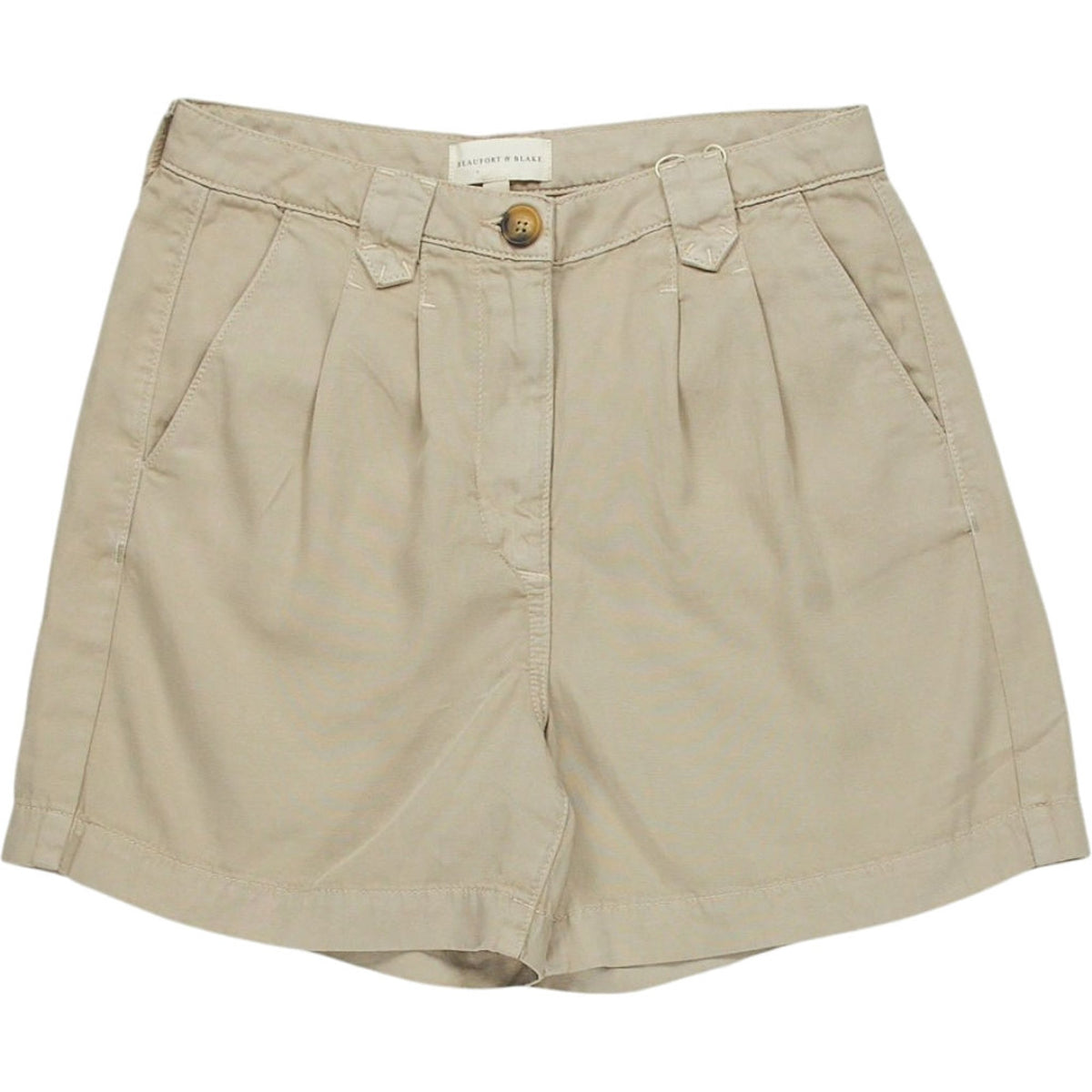 Beaufort & Blake Beige Pleated Shorts
