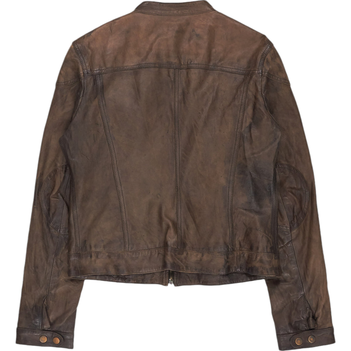 Bruno Morelli Brown Leather Biker Jacket