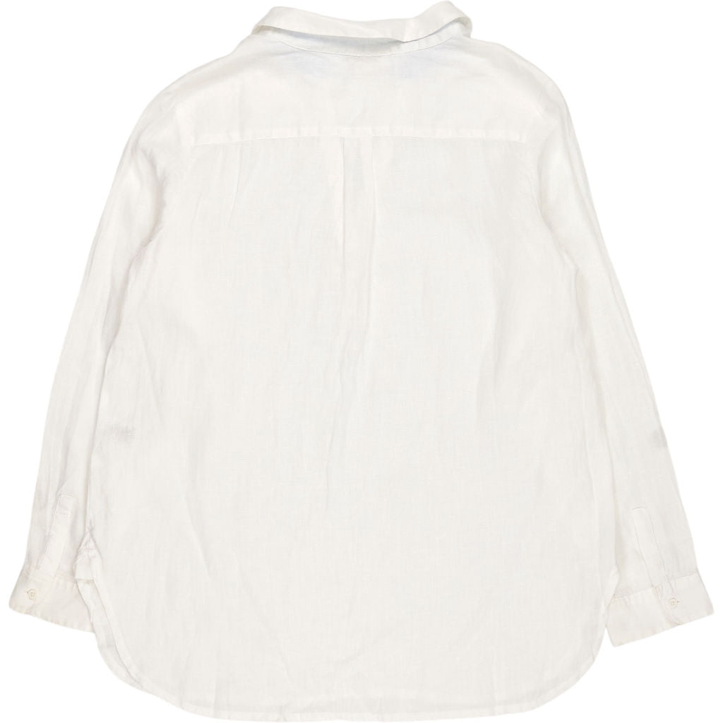 NRBY White Linen Long Sleeve Shirt