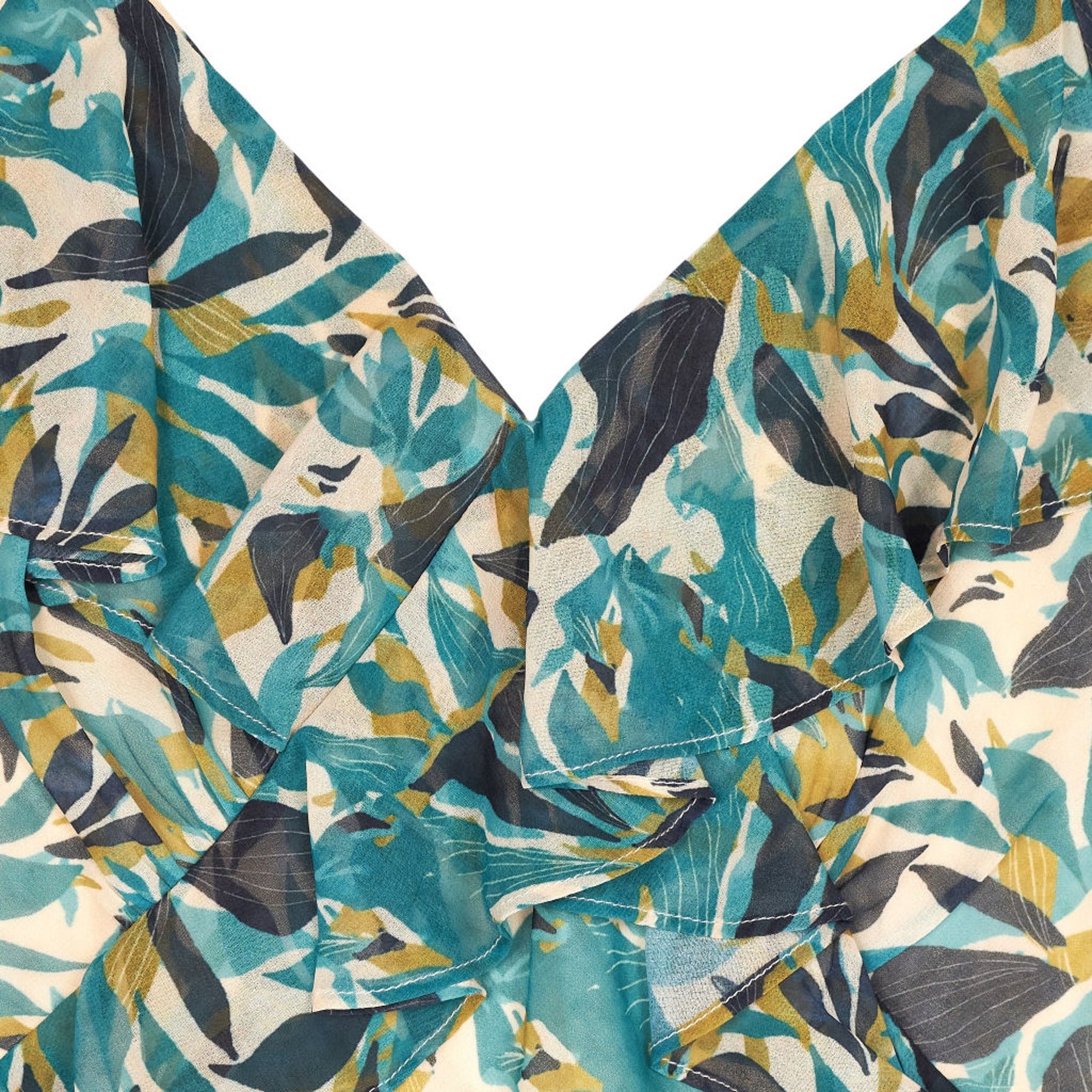 Vivere Green Floral Midi Dress