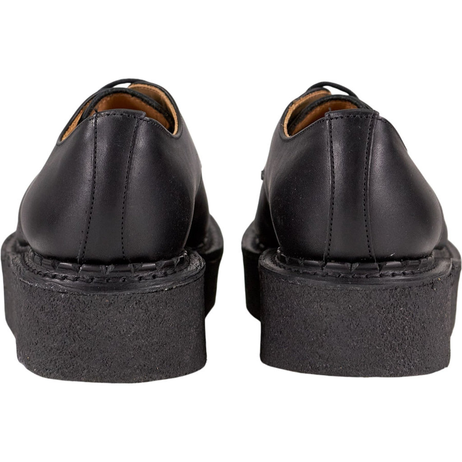 YMC Black Platform Derby Shoes