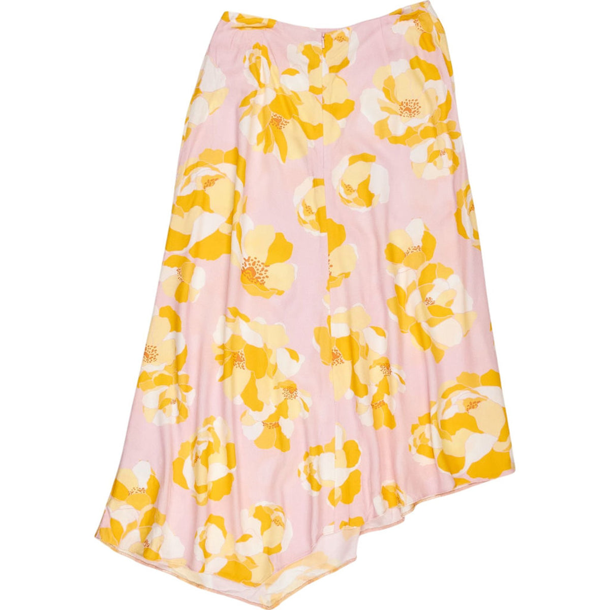 OMNES Pink Floral Midi Skirt