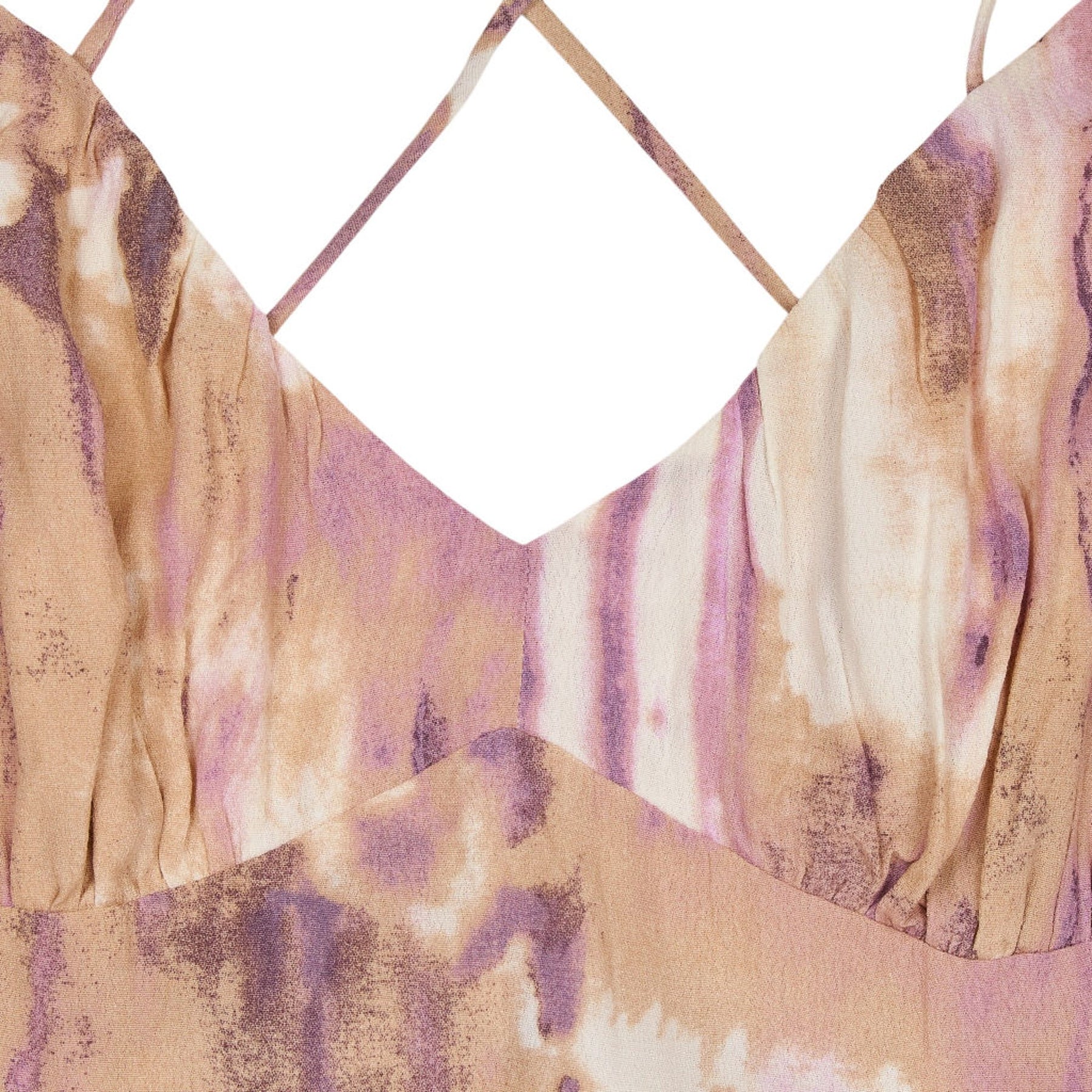 Sisterhood Purple Print Strappy Dress