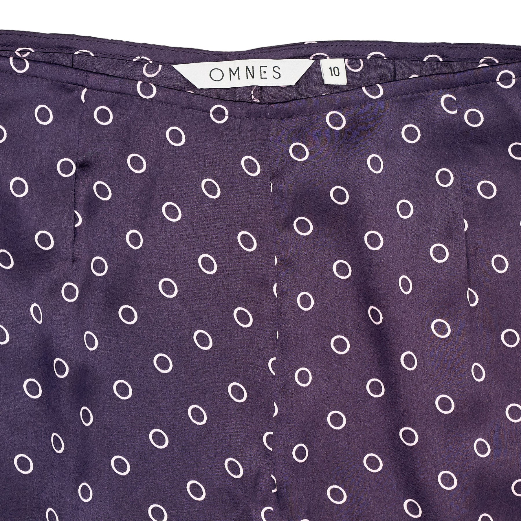 OMNES Purple Polka Dot Wide-Leg Trousers
