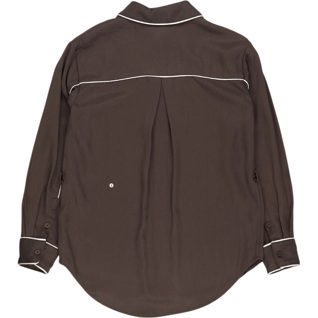 Hush Coffee Brown Kinsey Piping Shirt