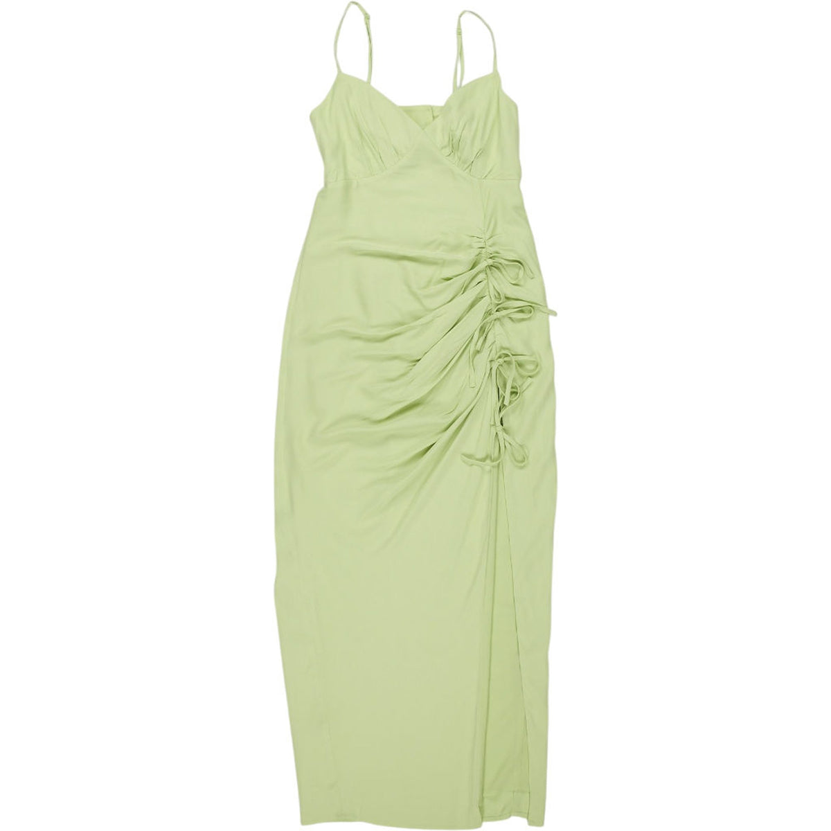 Self-Portrait Green Crepe Wrap Midi Dress