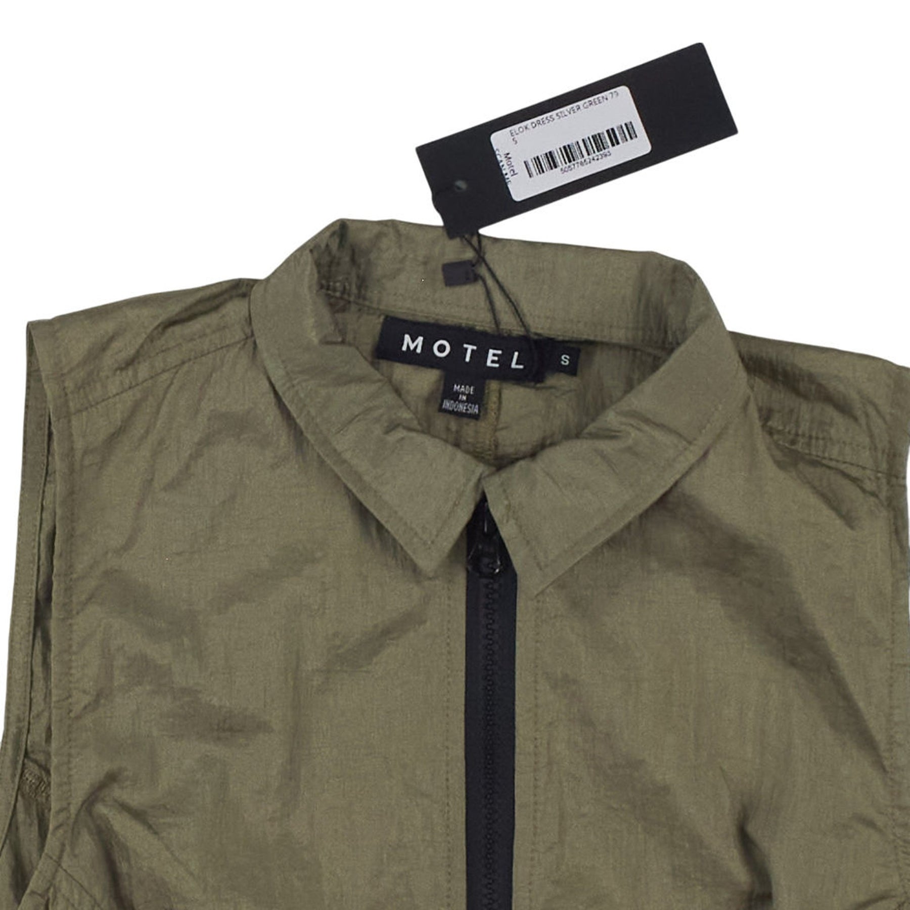 Motel Green Zip Dress S