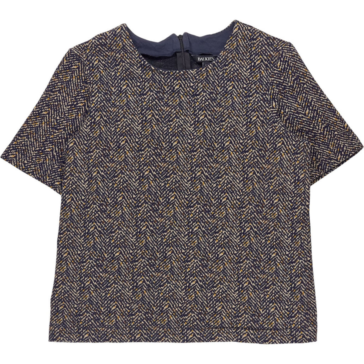 Baukjen Navy Patterned Top