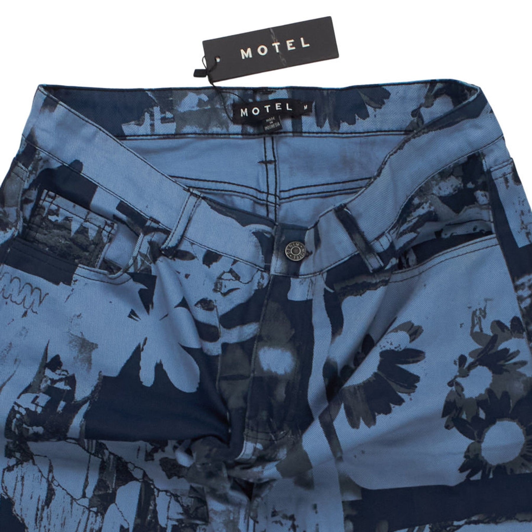 Motel Blue Photo Collage Jeans