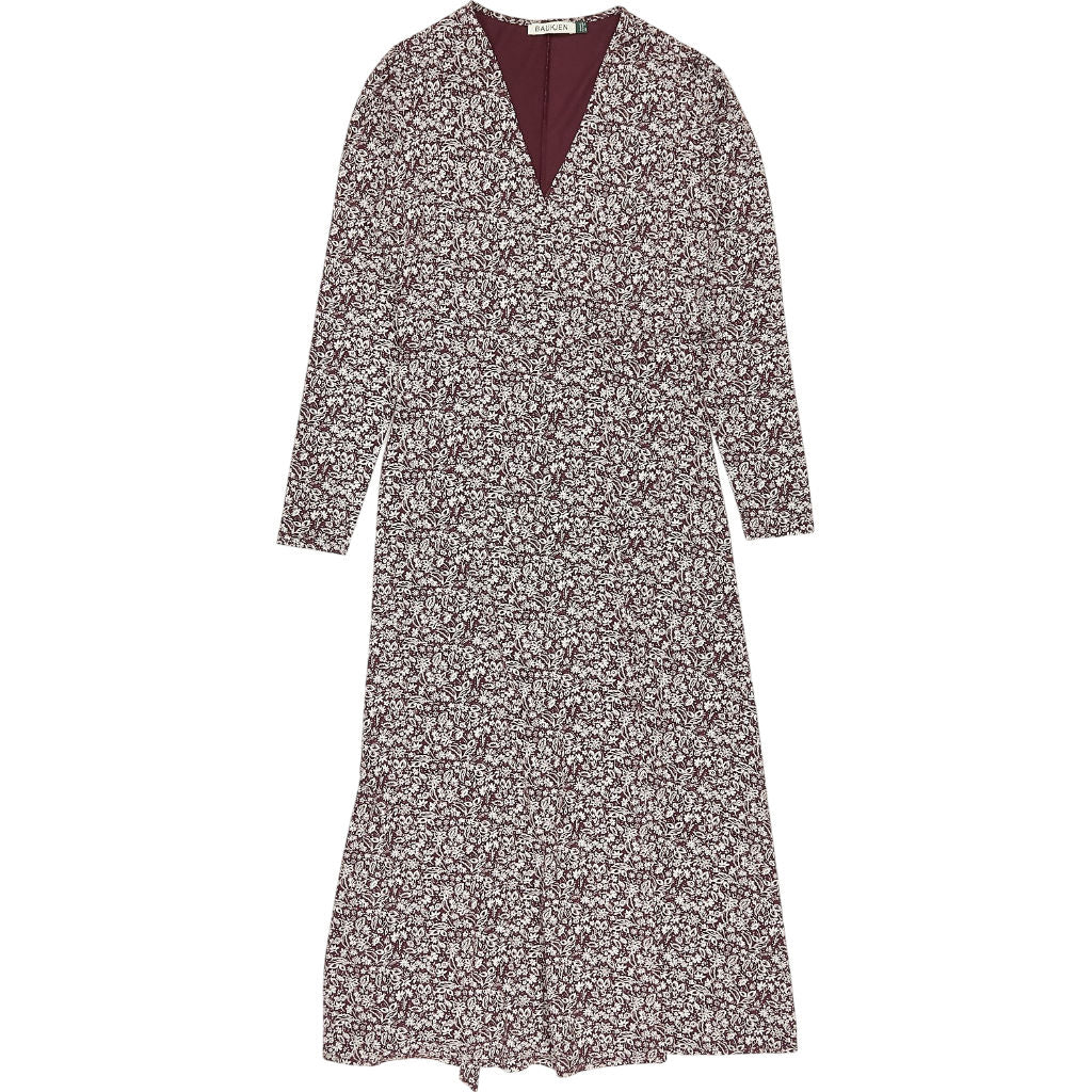 Baukjen Burgundy Floral Midi Dress