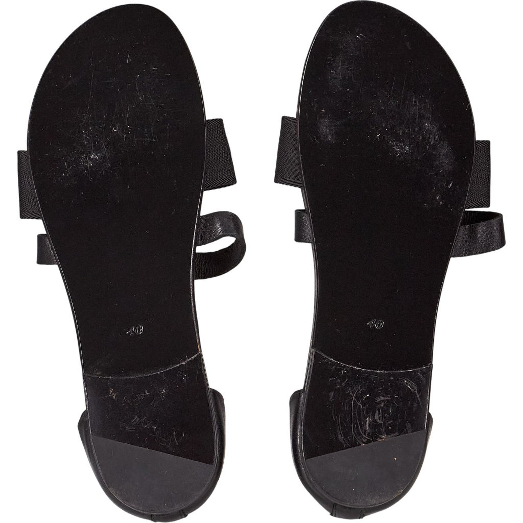 Mother of Pearl Black Sandals