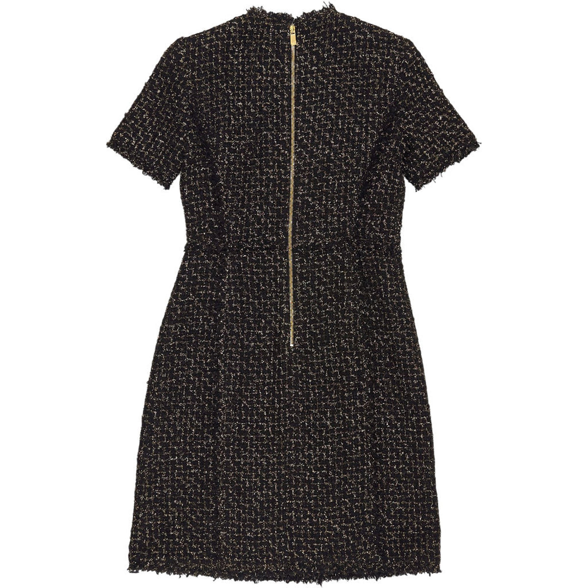 Michael Kors Black Gold Tweed Dress