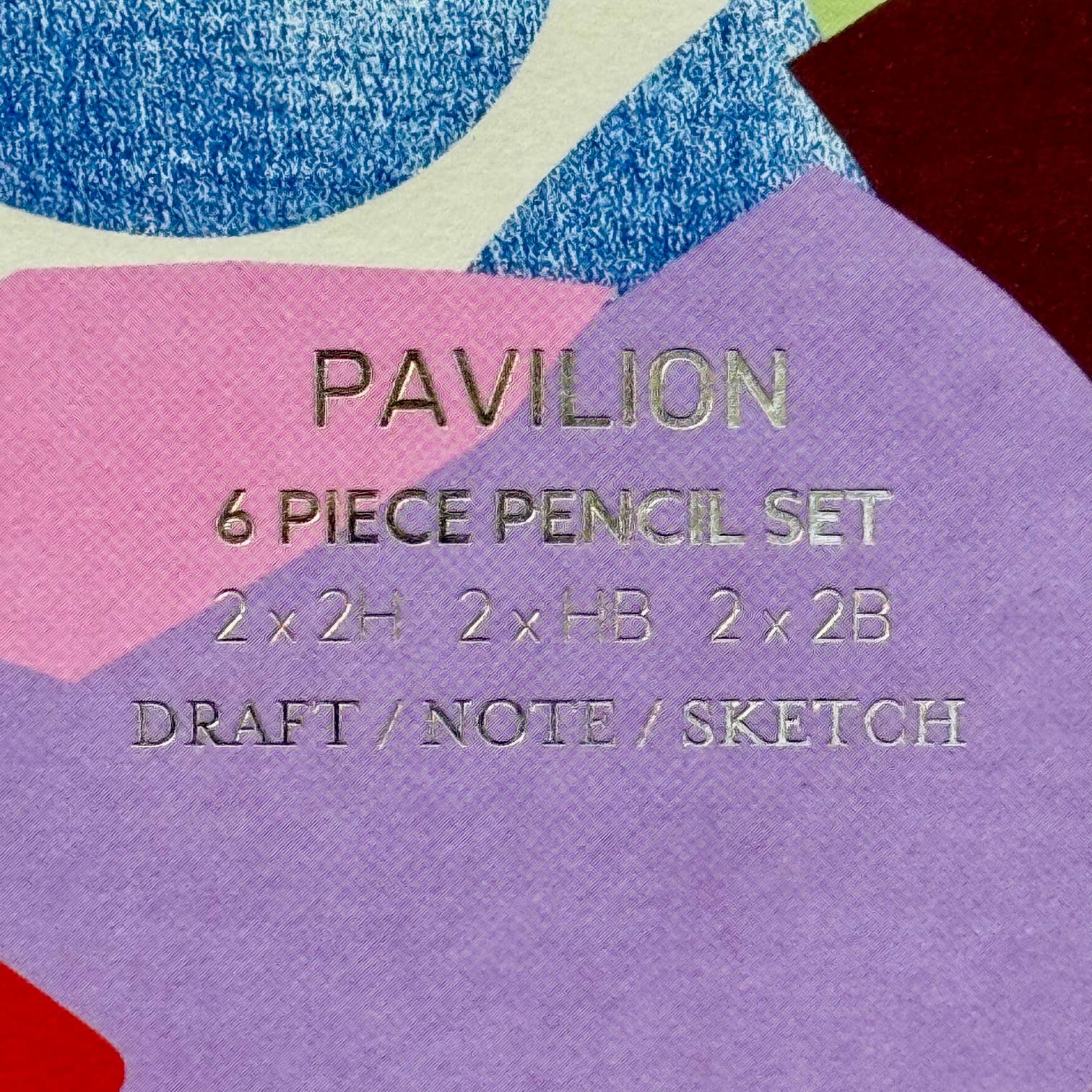 Pavilion Abstract Collage- Assemblage - Luxury 6 Piece Pencil Gift Set
