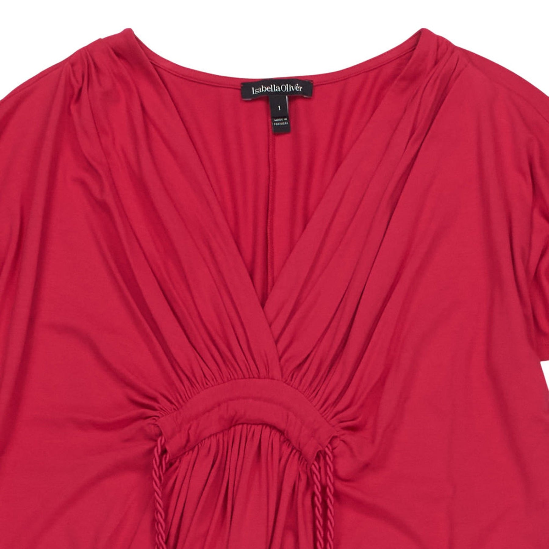 Isabella Oliver Red Ruched Maternity Dress
