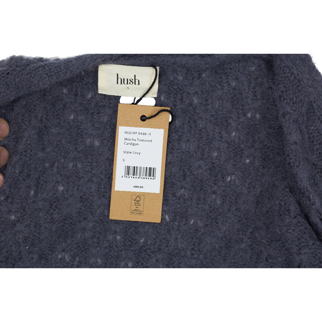 Hush Slate Grey Mischa Textured Cardigan
