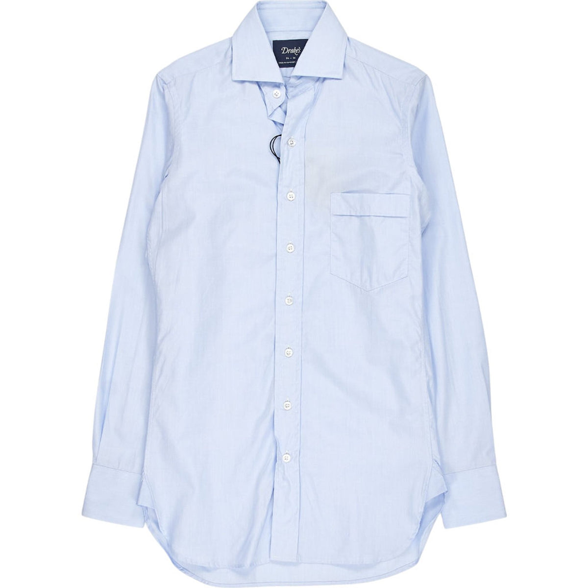 Drakes Light Blue Cotton Shirt