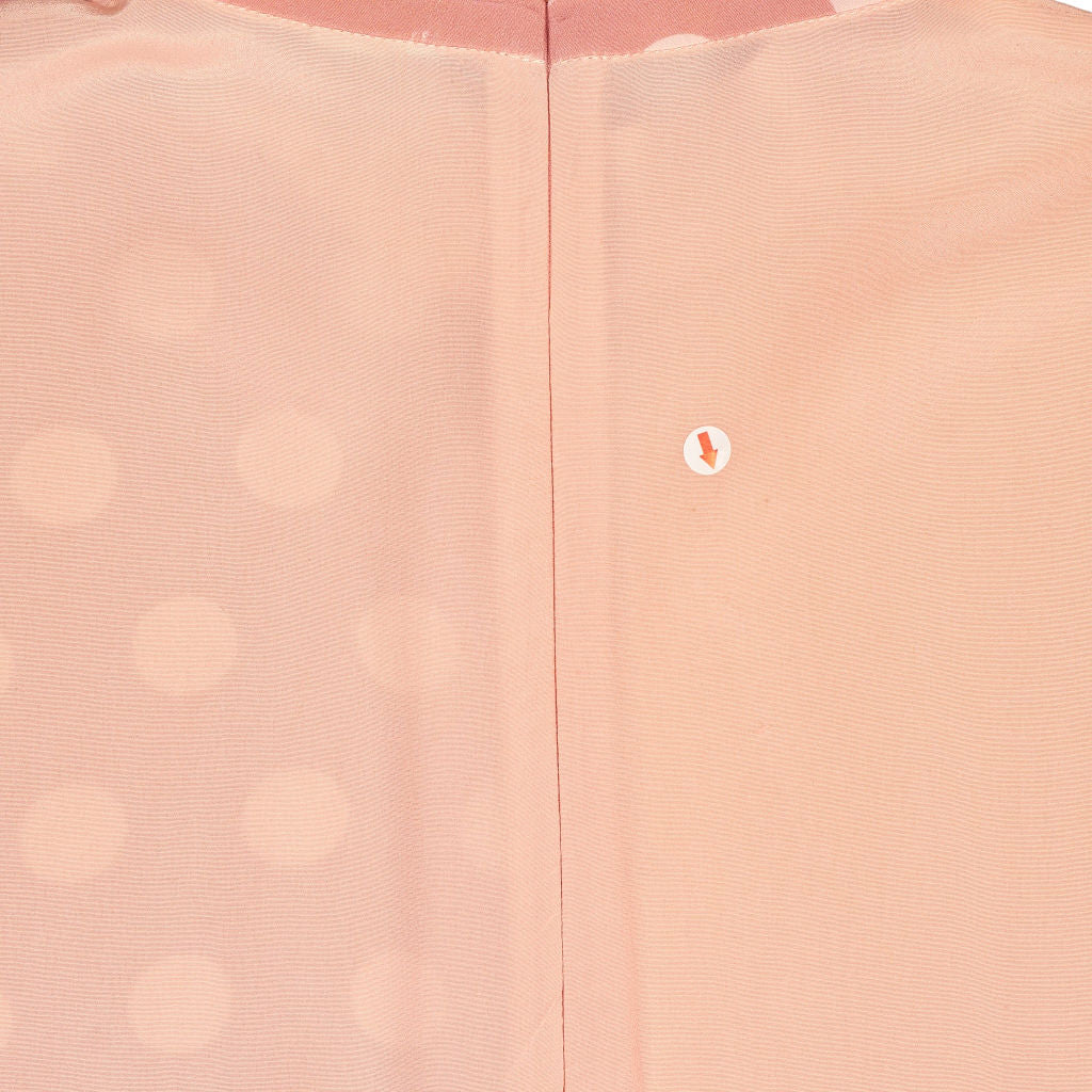 Mother of Pearl Dual-Tone Pink Polkadot Silk Dress