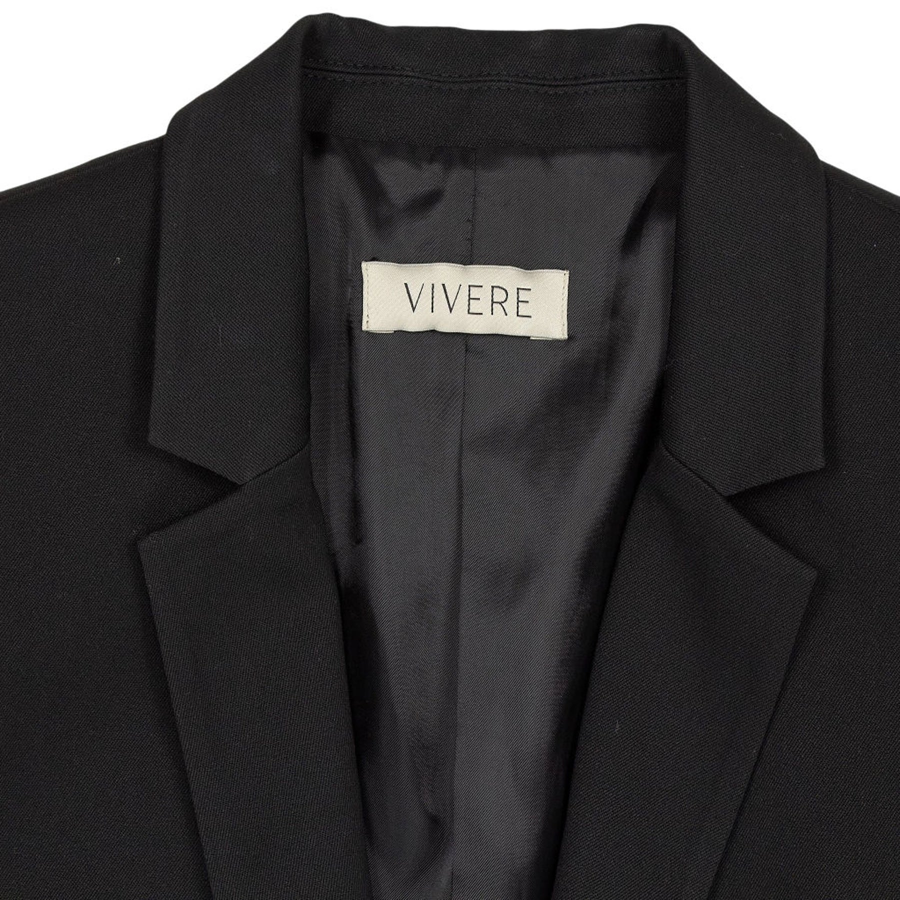 Vivere Black Double-Breasted Blazer