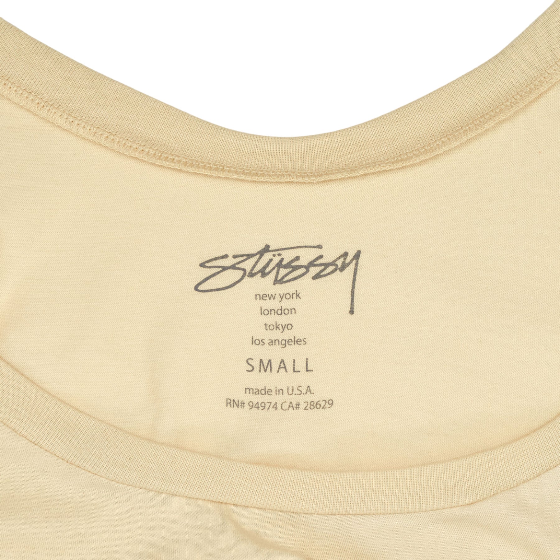 Stussy Cream Logo T-Shirt