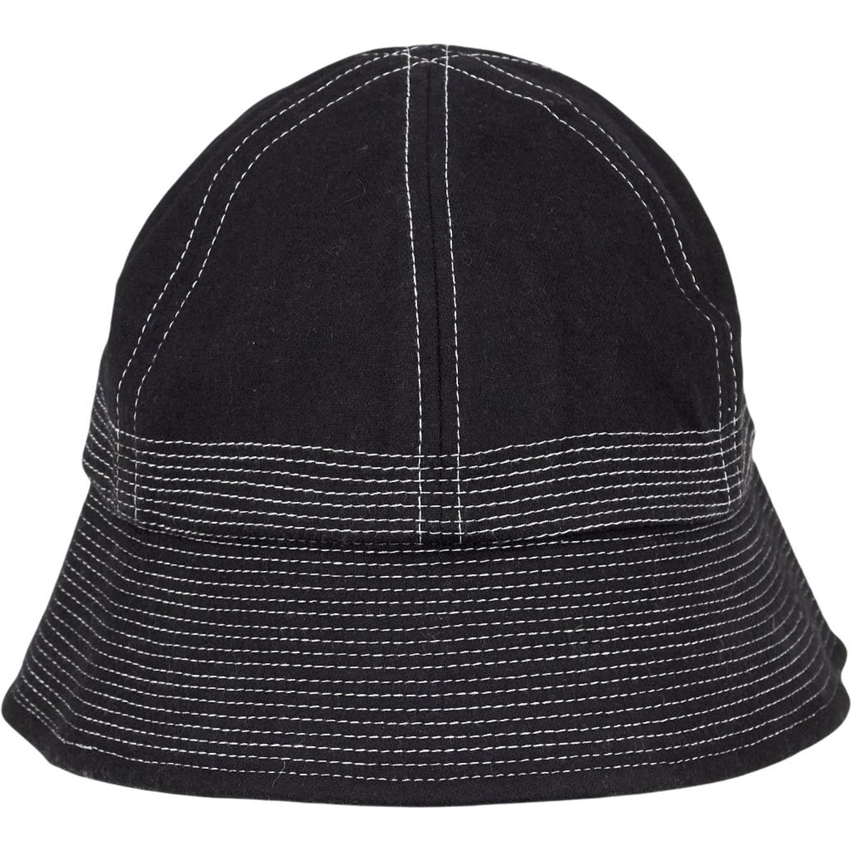 YMC Black Wool Blend Bucket Hat