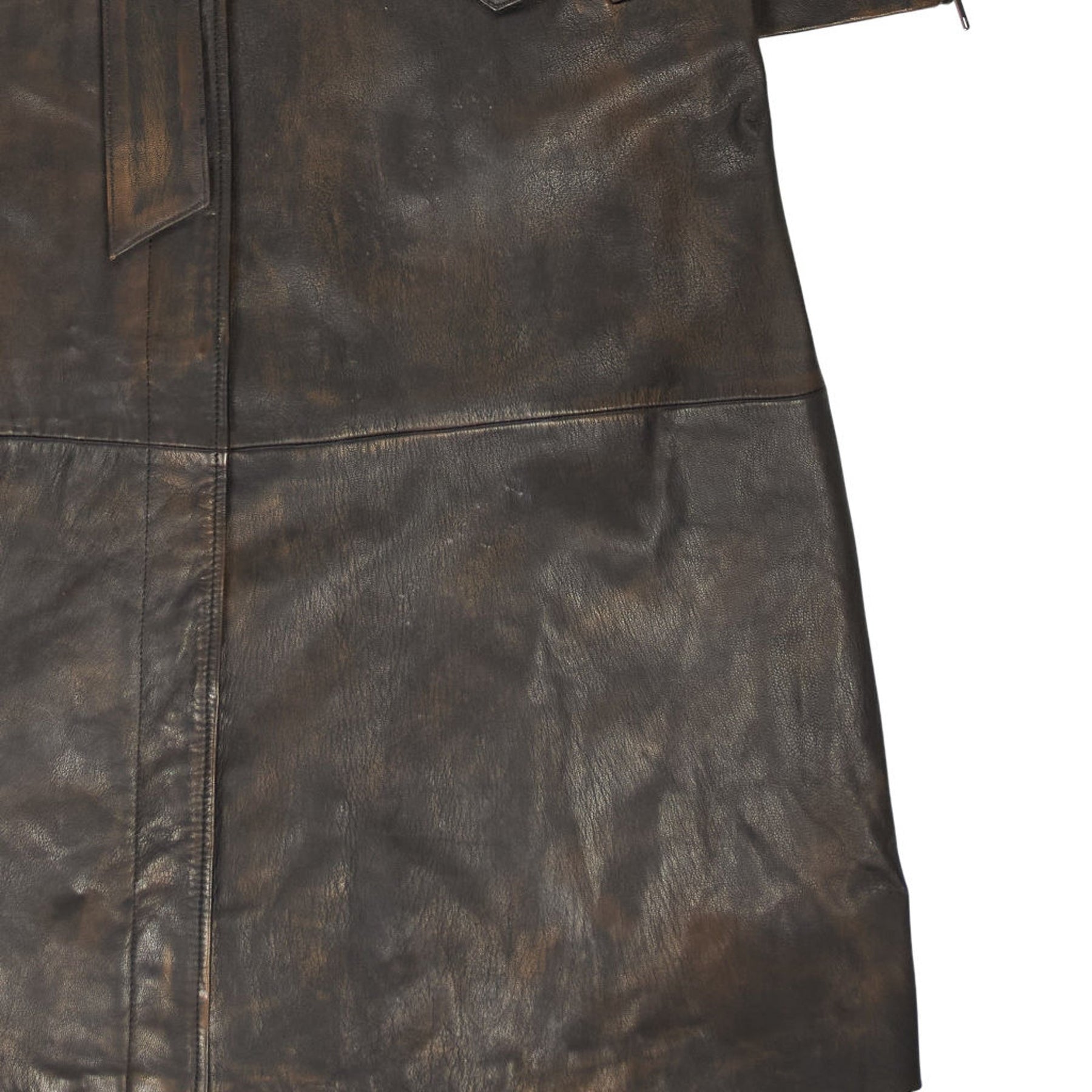 Aligne Chocolate Leather Jole Coat