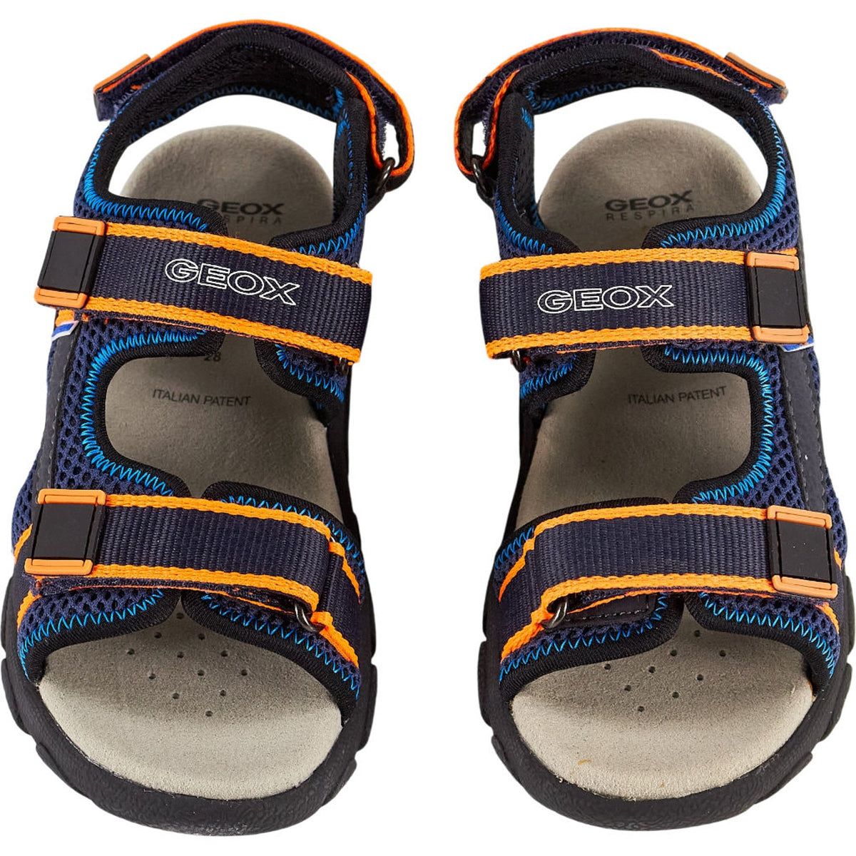 Geox Navy/Orange Strada Sandals Kids