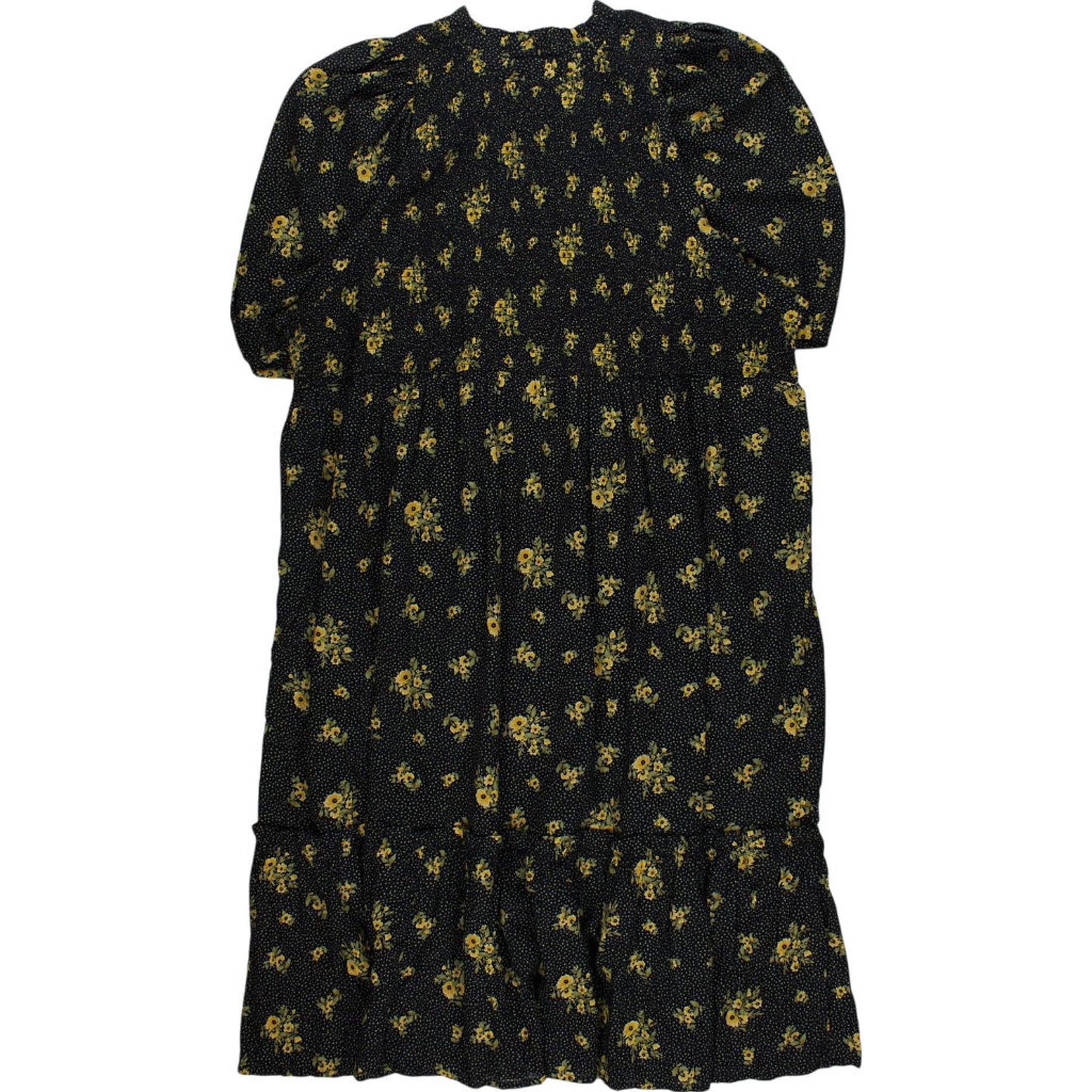 Joanie Black Floral Midi Dress UK