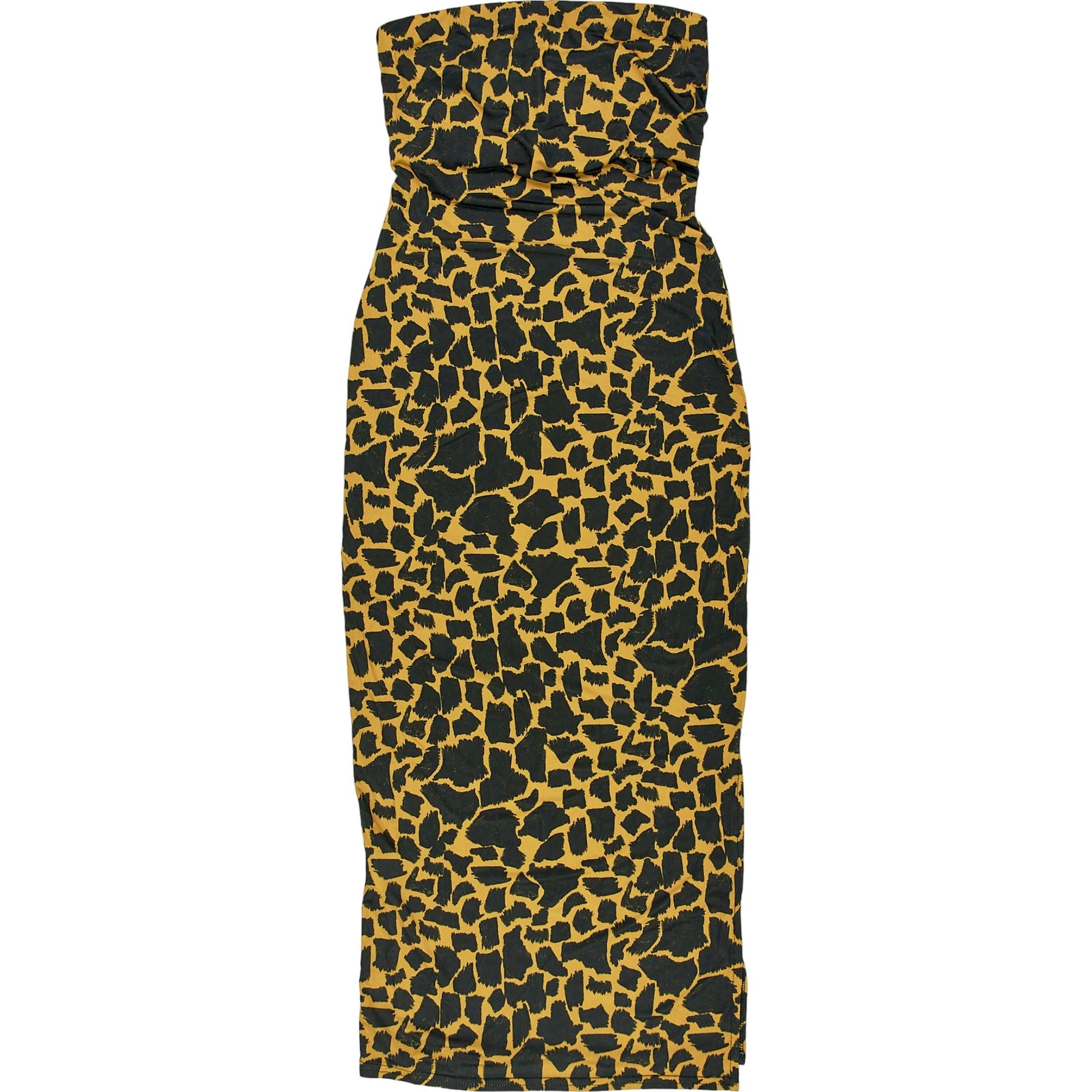 OMNES Leopard Print Strapless Dress