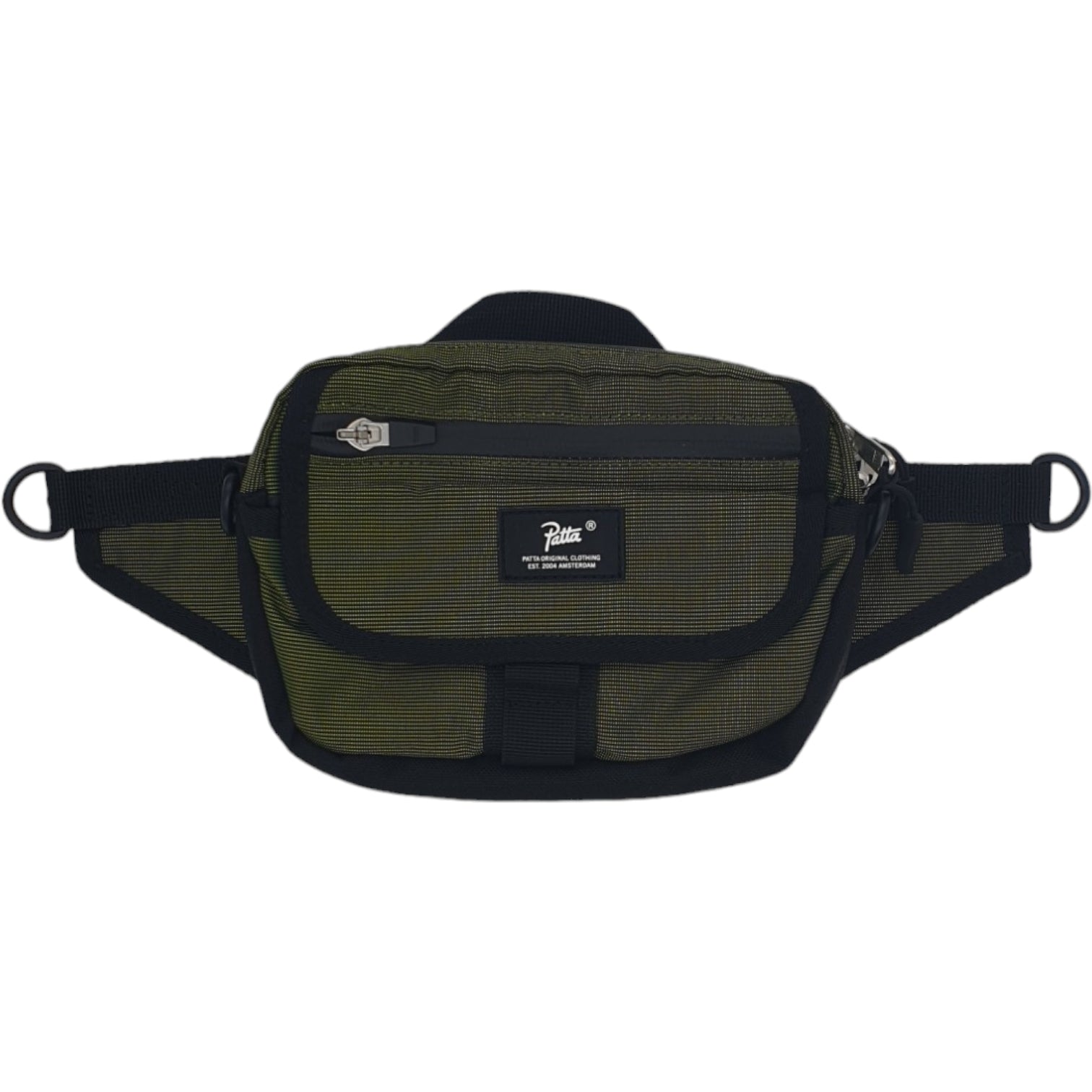 Patta Black & Safety Yellow Cross Body Bag