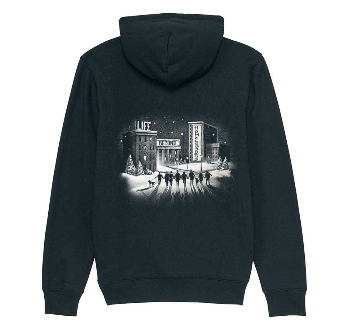 Snow Windows x Crisis Hoodie - Exclusive "Life Beyond Homelessness" Design